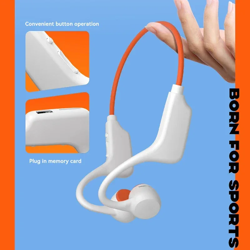 Bone Conduction Headphones IPX8 Waterproof MP3 32GB Bluetooth5.4 Wireless Headphones With Mic Swimming Sports Fitness