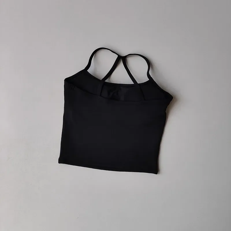 Women's Yoga Sports Fitness Vest, Pilates Running Bra, Thin Belt, Professional Training Underwear, Chest Mat, Fitness Gear