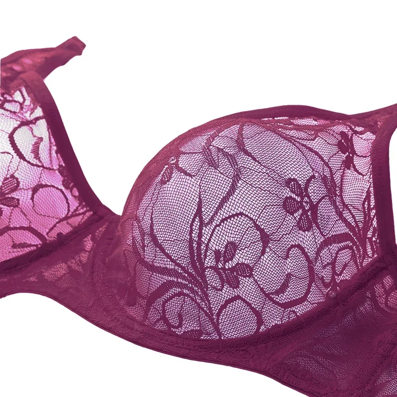 Bras For Womens Black Lace Sheer Bralette Bra Underwired Underwear Floral Homosexual Sexy Lingerie Brassiere A B C D DD Cup