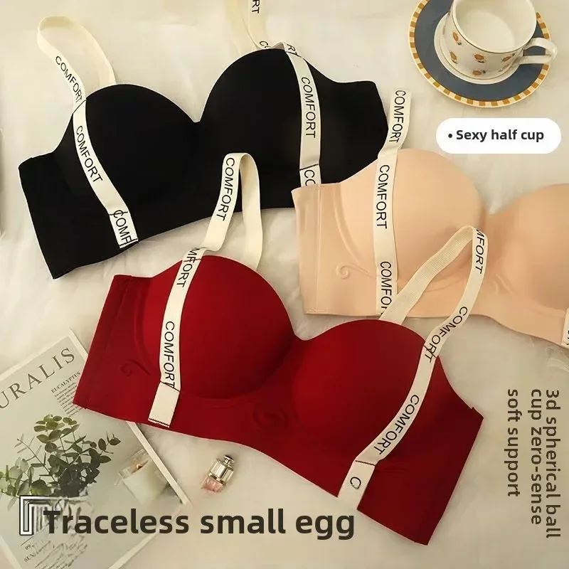 Push Up Bra for Small Breasts Seamless Lift Adjustable Bralette Anti Sag Ringless Design Back Beauty Enhancer 24H Comfort