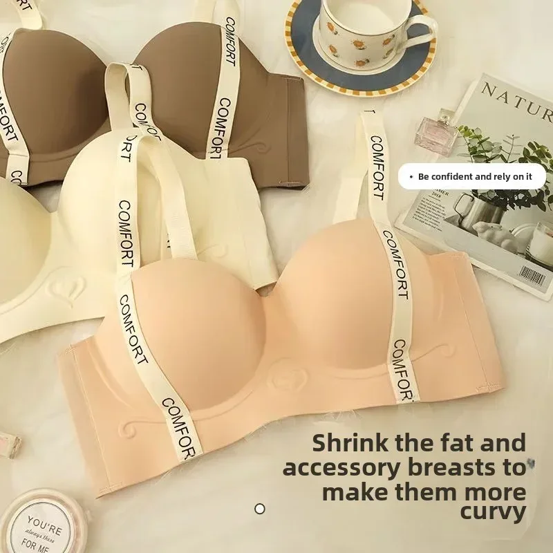 Push Up Bra for Small Breasts Seamless Lift Adjustable Bralette Anti Sag Ringless Design Back Beauty Enhancer 24H Comfort