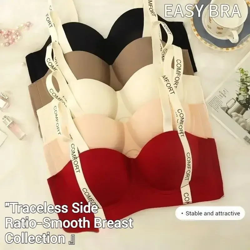 Push Up Bra for Small Breasts Seamless Lift Adjustable Bralette Anti Sag Ringless Design Back Beauty Enhancer 24H Comfort