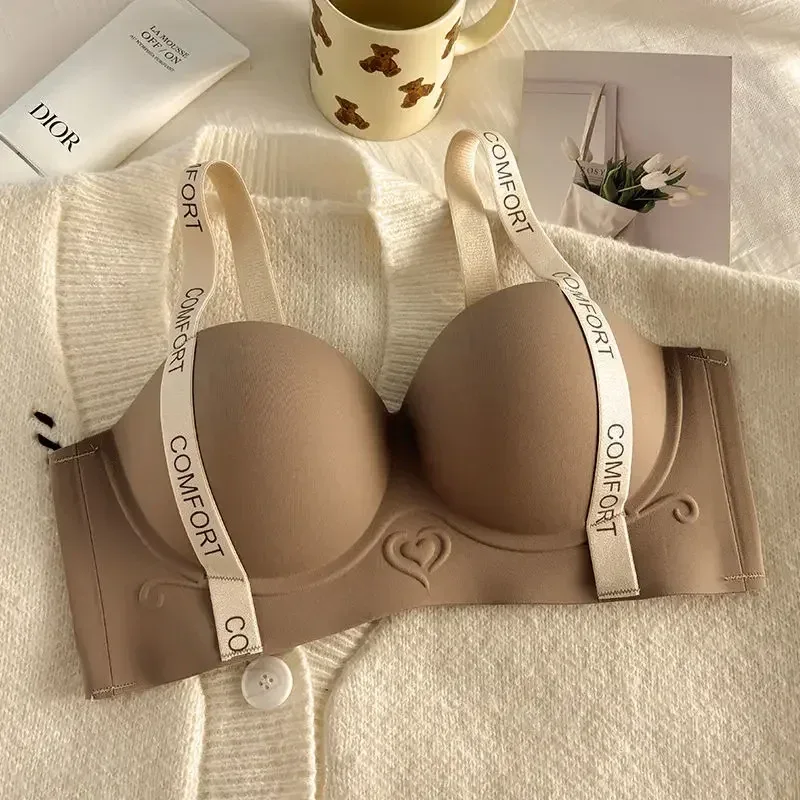 Push Up Bra for Small Breasts Seamless Lift Adjustable Bralette Anti Sag Ringless Design Back Beauty Enhancer 24H Comfort