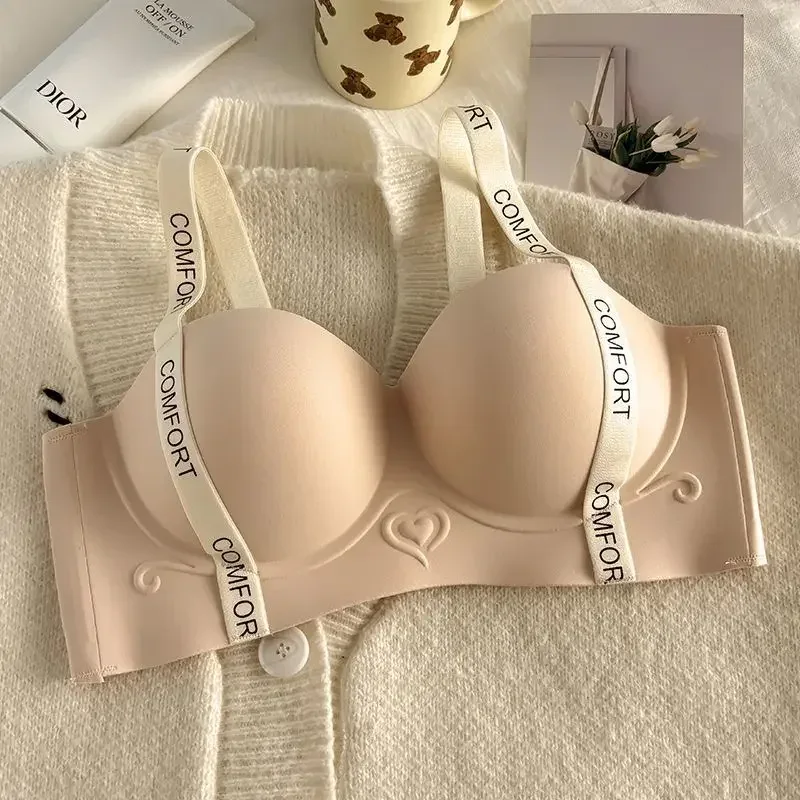 Push Up Bra for Small Breasts Seamless Lift Adjustable Bralette Anti Sag Ringless Design Back Beauty Enhancer 24H Comfort