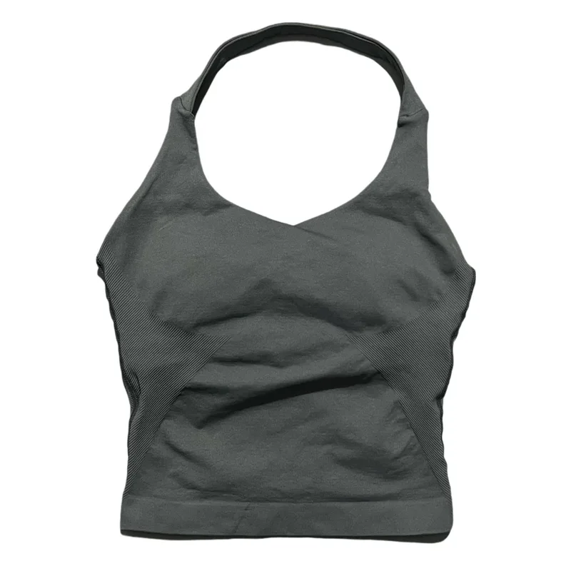 HISTELLO Halter Top Gym Vest Woman Backless Tank Tops Push Up Sport Bras Running Vest Workout Tops Activewear Yoga Clothing