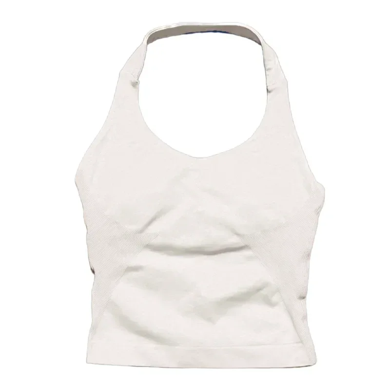 HISTELLO Halter Top Gym Vest Woman Backless Tank Tops Push Up Sport Bras Running Vest Workout Tops Activewear Yoga Clothing
