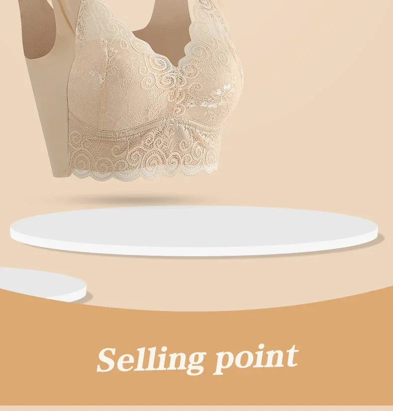 Bras For Women Underwear Plus Size Bra M-5XL Wire Free Brassiere Summer Wireless Bralette Push Up Sexy Lace Bra With Padding