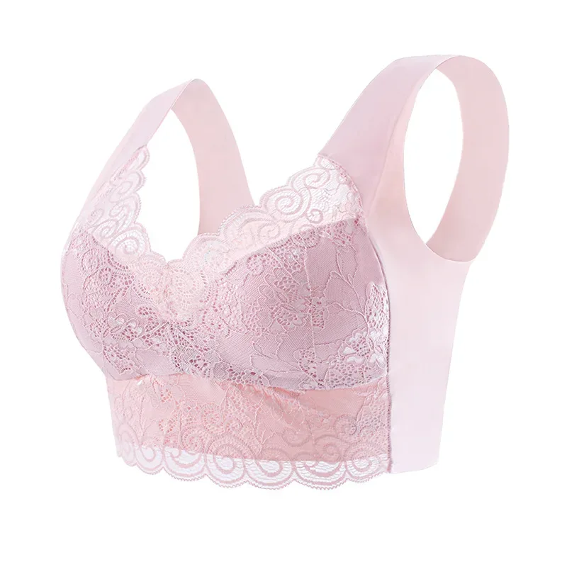 Bras For Women Underwear Plus Size Bra M-5XL Wire Free Brassiere Summer Wireless Bralette Push Up Sexy Lace Bra With Padding