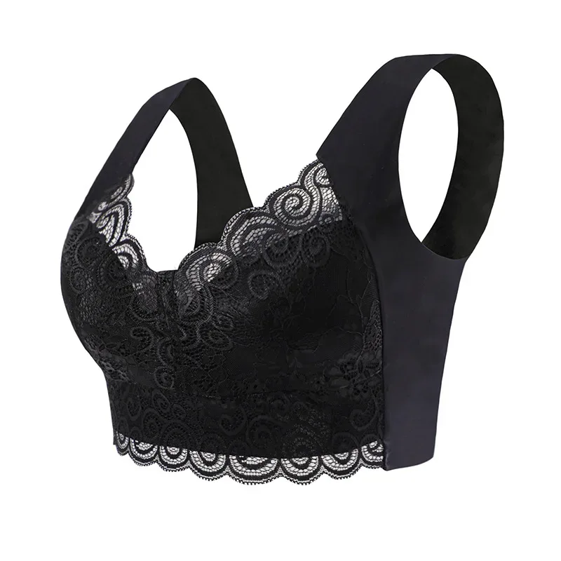 Bras For Women Underwear Plus Size Bra M-5XL Wire Free Brassiere Summer Wireless Bralette Push Up Sexy Lace Bra With Padding
