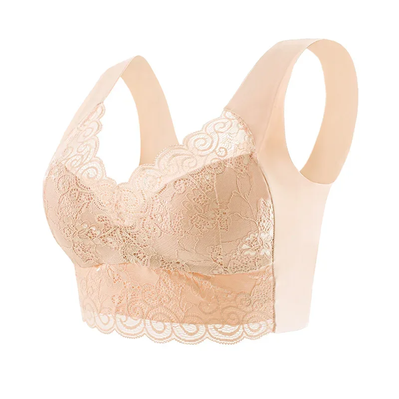 Bras For Women Underwear Plus Size Bra M-5XL Wire Free Brassiere Summer Wireless Bralette Push Up Sexy Lace Bra With Padding