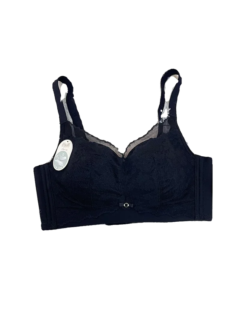 Victoria Style Lace Bra Large Chest Minimizer Ultra Thin Cup Wireless Comfort Push Up Sexy Lingerie Seamless No Underwire MOYISU