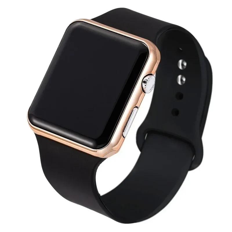 Fashion Digital Watches For Men Women Simple Square Sports LED Wristwatches Silicone Strap Casual Electronic Clock Reloj Hombre