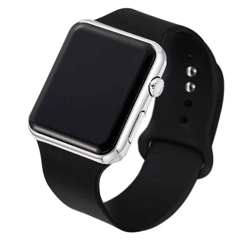 Fashion Digital Watches For Men Women Simple Square Sports LED Wristwatches Silicone Strap Casual Electronic Clock Reloj Hombre