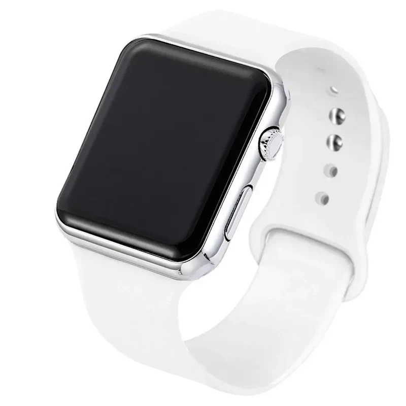 Fashion Digital Watches For Men Women Simple Square Sports LED Wristwatches Silicone Strap Casual Electronic Clock Reloj Hombre