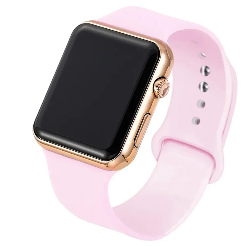 Fashion Digital Watches For Men Women Simple Square Sports LED Wristwatches Silicone Strap Casual Electronic Clock Reloj Hombre