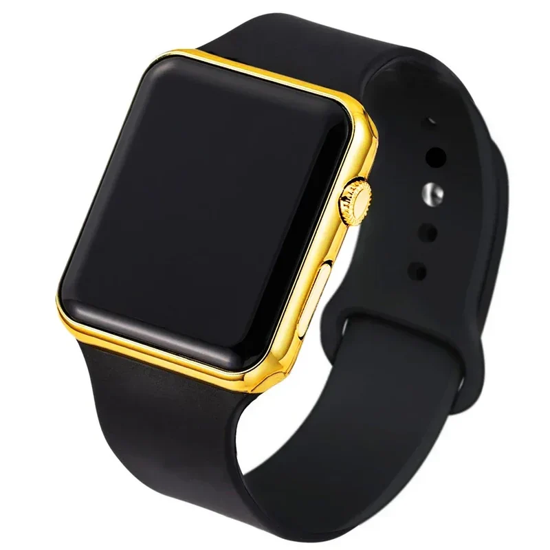 Fashion Digital Watches For Men Women Simple Square Sports LED Wristwatches Silicone Strap Casual Electronic Clock Reloj Hombre