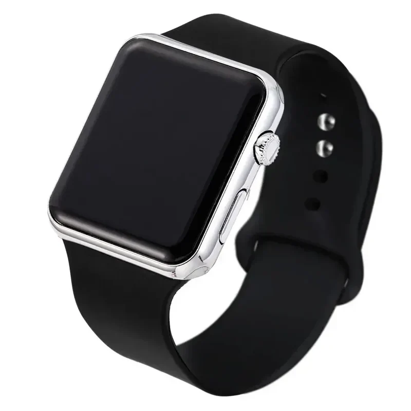 Fashion Digital Watches For Men Women Simple Square Sports LED Wristwatches Silicone Strap Casual Electronic Clock Reloj Hombre