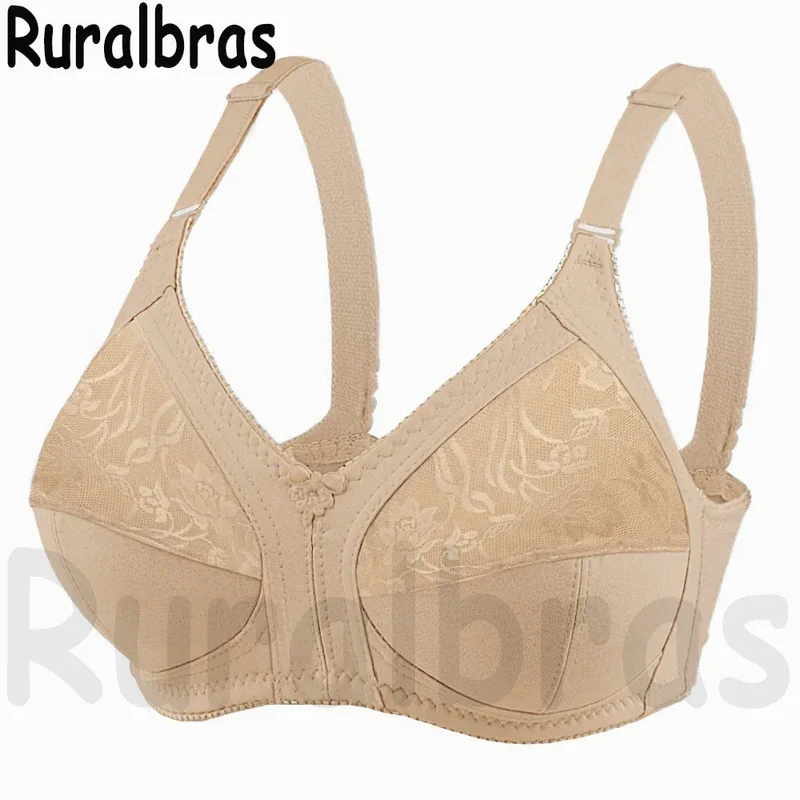 Ruralbras Sexy Women's Bras Wireless Full Coverage D/E/F for Plus Size Non Padded Comfort Soft Bra Minimizer Top Female Lingerie