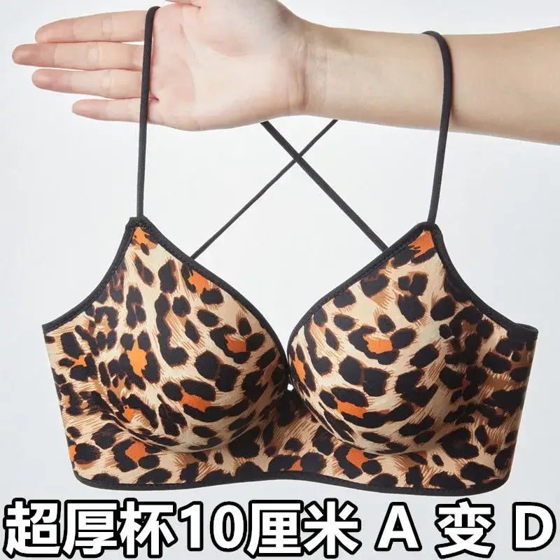 10CM Ultra Thick Push Up Bra for Small Chest Women Wireless Seamless No Side Fat Bra Lift Shape Body Shaper with Invisible Back