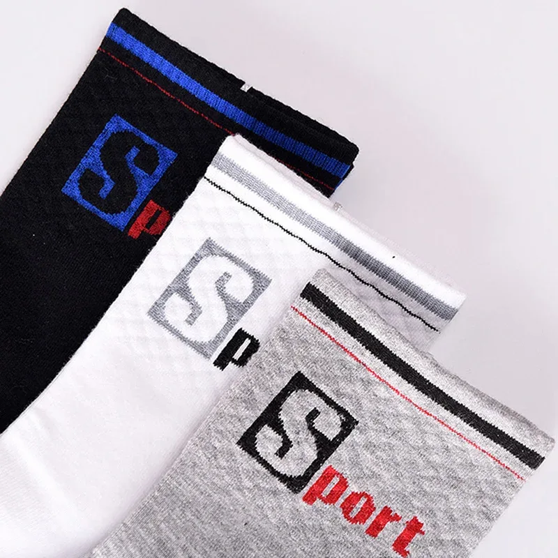 3 Pairs/Pack Big Large Socks EU 47,48,49 Sports Mid Socks Men's Plus Size Combed Cotton Compression Socks Meias Calcetines Male