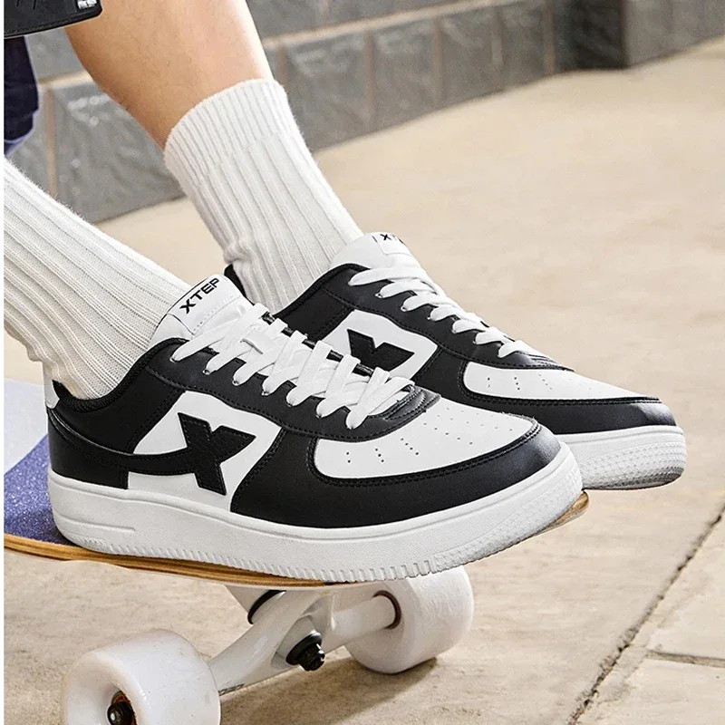 Xtep Skateboarding Shoes Non-Slip Wear-Resistant Casual White Couple Skate Sneakers Male Female Luxury Brand Shoes 881219319851