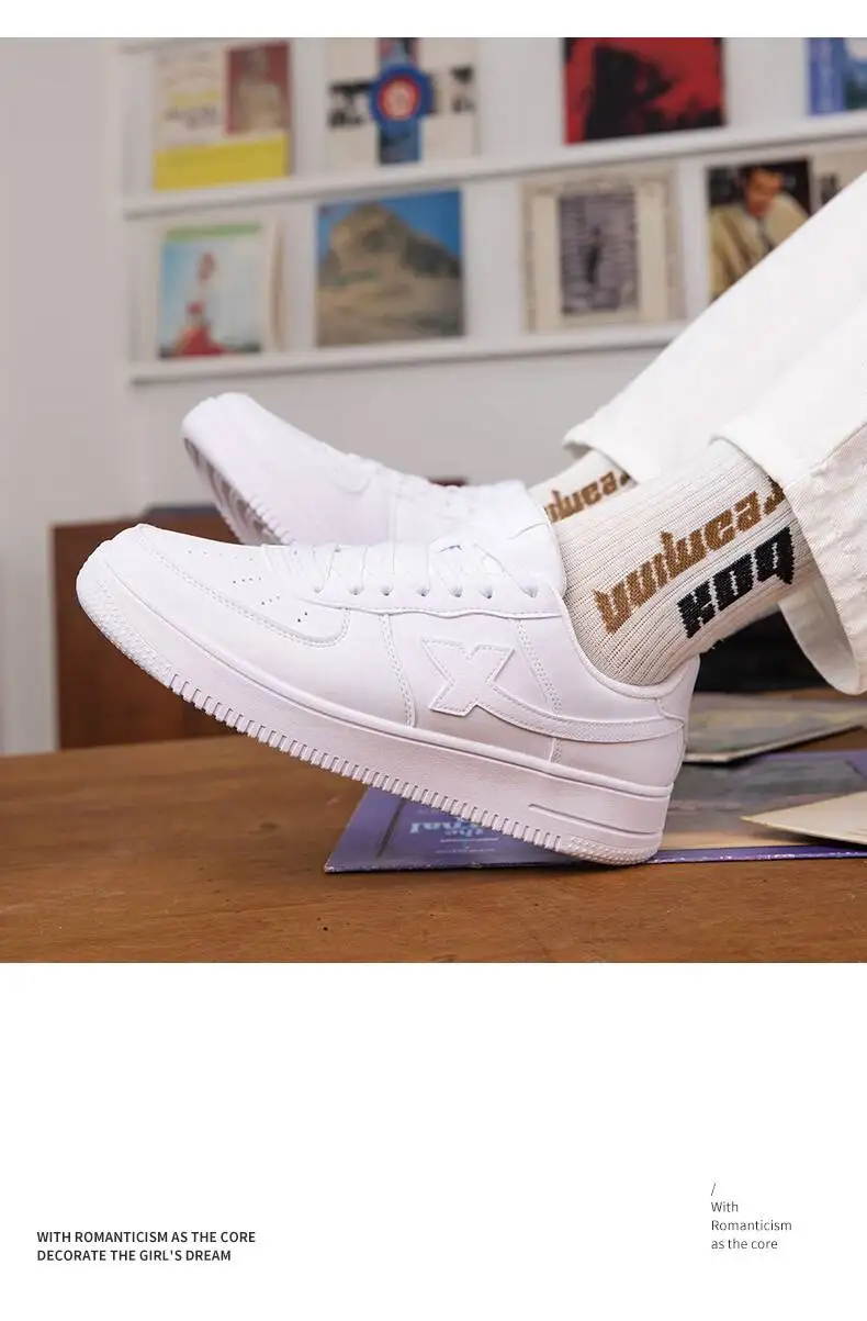 Xtep Skateboarding Shoes Non-Slip Wear-Resistant Casual White Couple Skate Sneakers Male Female Luxury Brand Shoes 881219319851