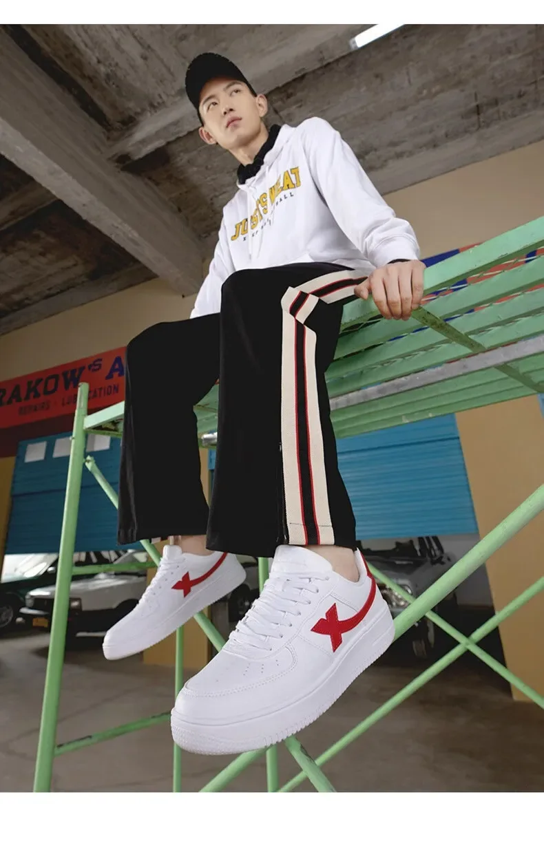 Xtep Skateboarding Shoes Non-Slip Wear-Resistant Casual White Couple Skate Sneakers Male Female Luxury Brand Shoes 881219319851