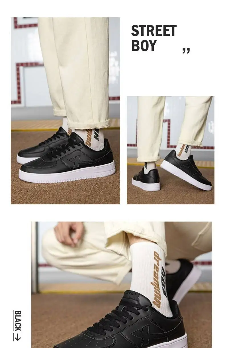 Xtep Skateboarding Shoes Non-Slip Wear-Resistant Casual White Couple Skate Sneakers Male Female Luxury Brand Shoes 881219319851
