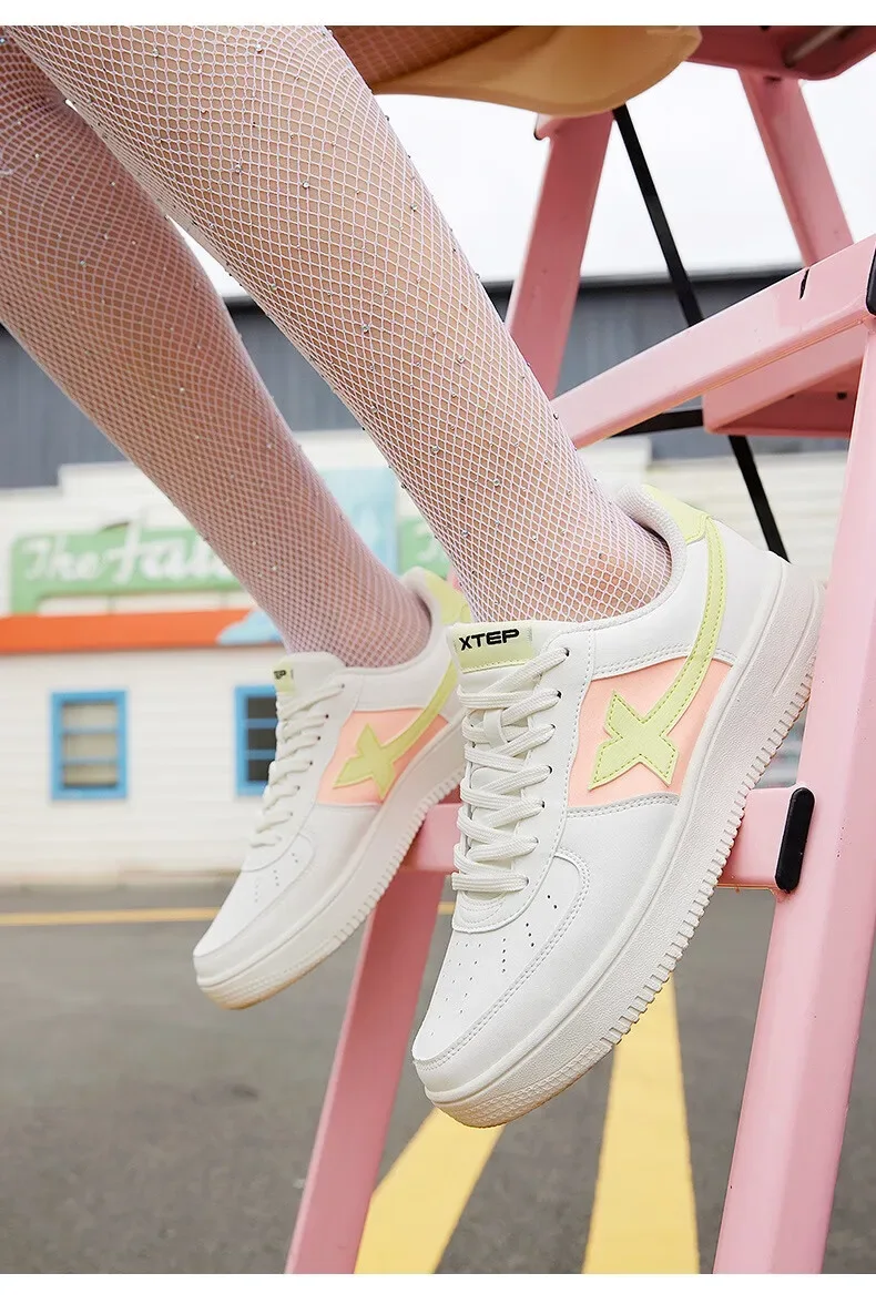 Xtep Skateboarding Shoes Non-Slip Wear-Resistant Casual White Couple Skate Sneakers Male Female Luxury Brand Shoes 881219319851