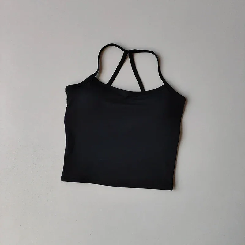 2PCS Gym Fitness Medium-intensity Sports Vest Beauty Back Yoga Suit Sports Bra Women Pilates Bra High Waist Hip Lift Shorts Set