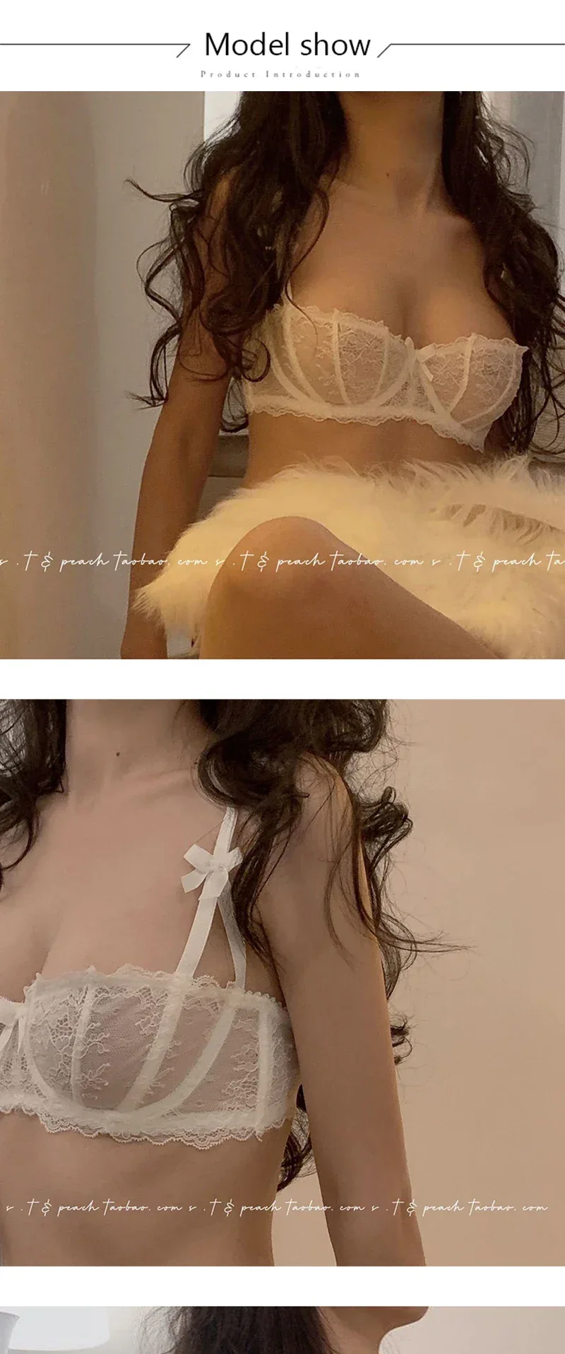 Half Cup Bras For Women Sexy Lingerie Plus Size Transparent Balconette Embroidery See Through Lace Bra Top Red Pink White Black