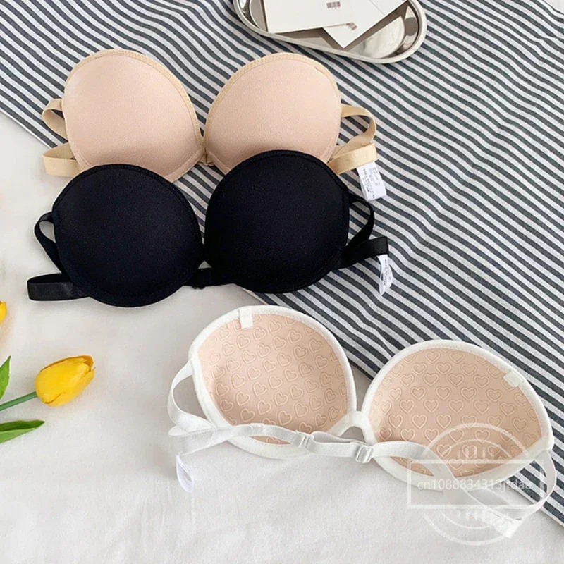 Strapless Lace Bras for Women Sexy Lingerie Backless Invisible Wireless Bralette 1/2 Cup Push Up Underwear Girls Backless Bras