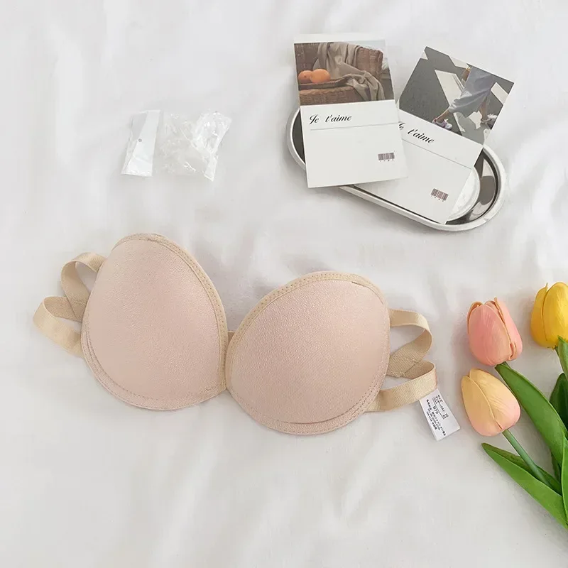 Strapless Lace Bras for Women Sexy Lingerie Backless Invisible Wireless Bralette 1/2 Cup Push Up Underwear Girls Backless Bras