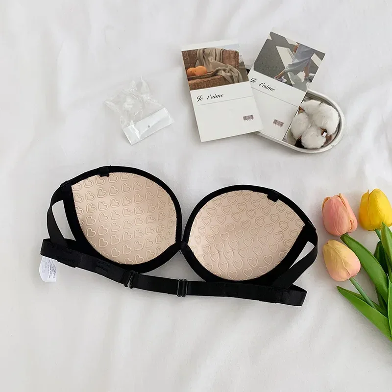 Strapless Lace Bras for Women Sexy Lingerie Backless Invisible Wireless Bralette 1/2 Cup Push Up Underwear Girls Backless Bras