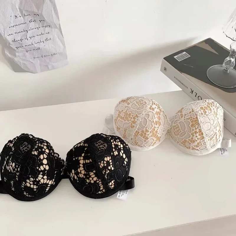 Strapless Lace Bras for Women Sexy Lingerie Backless Invisible Wireless Bralette 1/2 Cup Push Up Underwear Girls Backless Bras