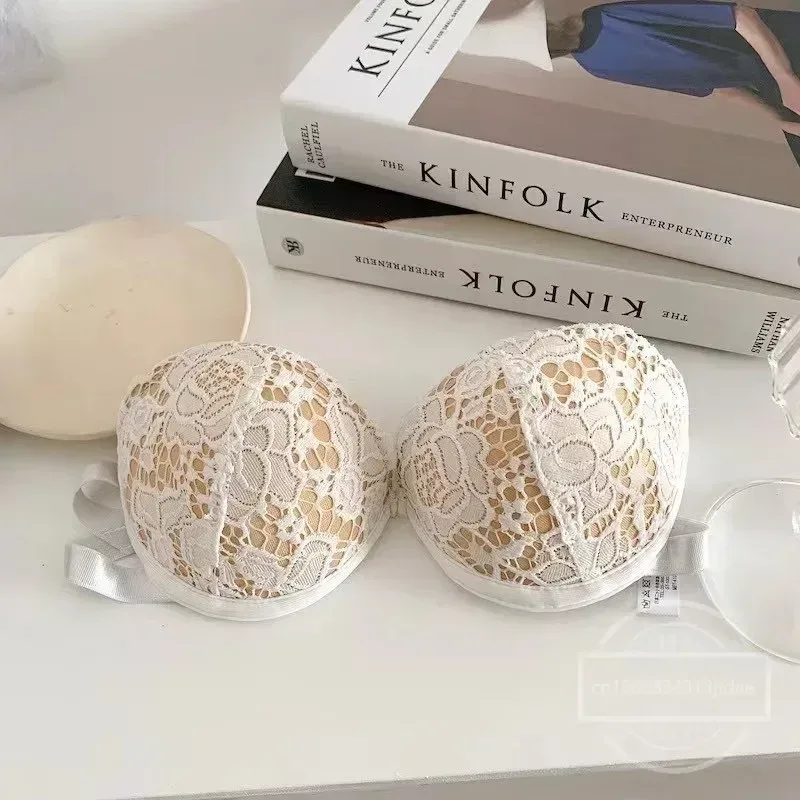 Strapless Lace Bras for Women Sexy Lingerie Backless Invisible Wireless Bralette 1/2 Cup Push Up Underwear Girls Backless Bras
