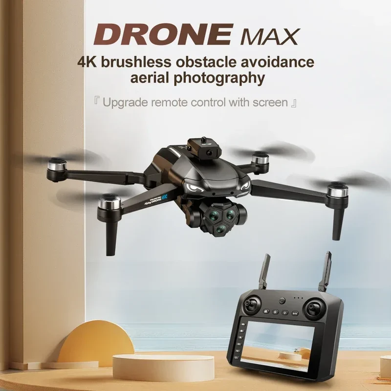 Drones with HD Three Cameras M33 360°Obstacle Avoidance Zoom Screen RC WIFI 20Min ESC Brushless FPV Drone Toys