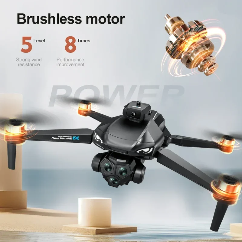 Drones with HD Three Cameras M33 360°Obstacle Avoidance Zoom Screen RC WIFI 20Min ESC Brushless FPV Drone Toys