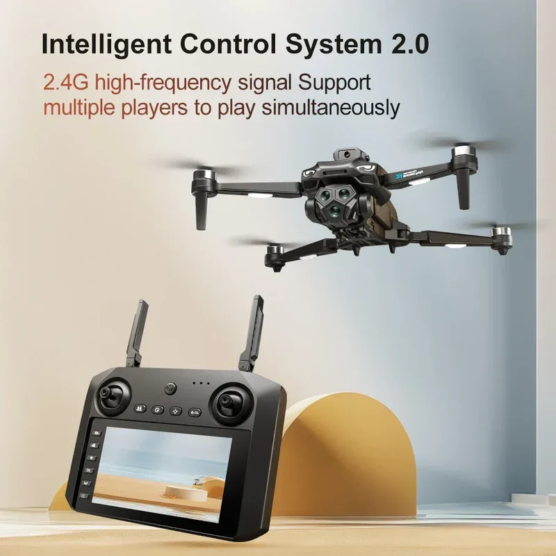 Drones with HD Three Cameras M33 360°Obstacle Avoidance Zoom Screen RC WIFI 20Min ESC Brushless FPV Drone Toys