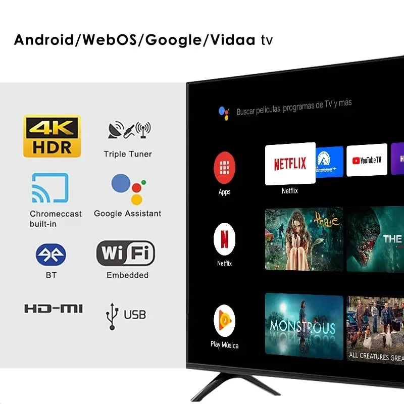 Accept customized 32 inch LED smart tv personal brand tv tv 43 50 55 65 inch