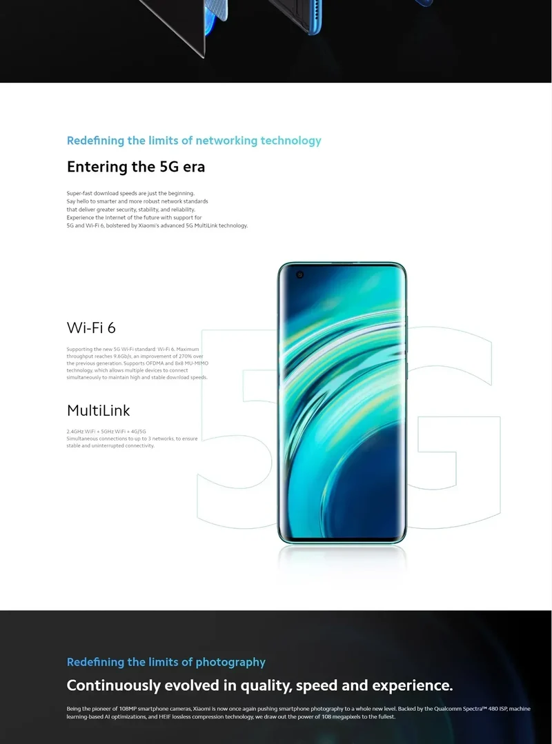 Xiaomi 10 5G Android 6.67 inch Qualcomm Snapdragon 865 RAM 12GB ROM 256GB used phone