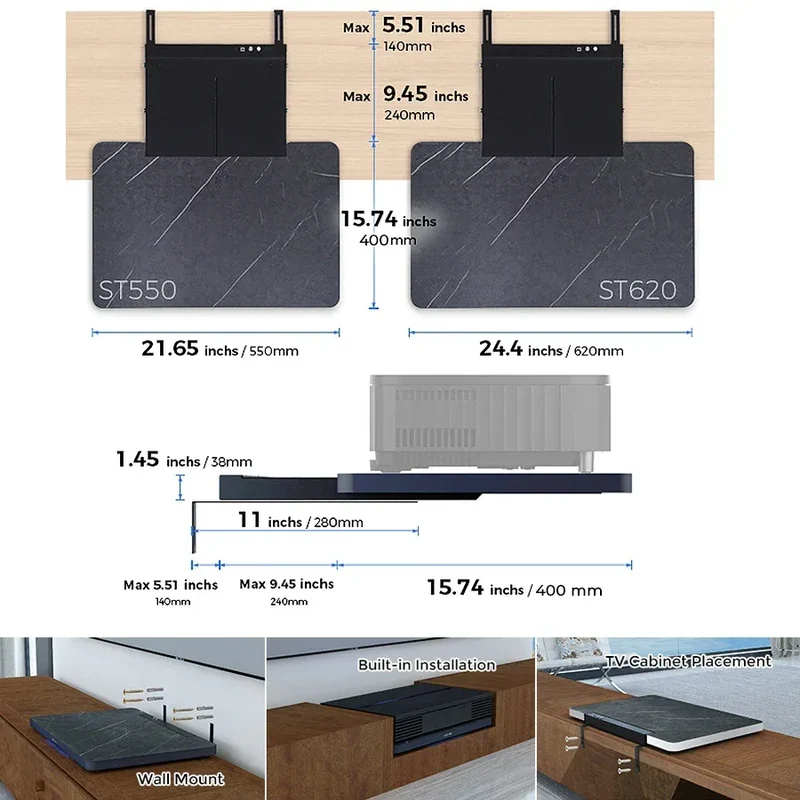 NEW Laser Projector Telescopic Motorized Platform for Ultra Short Throw UST Projector