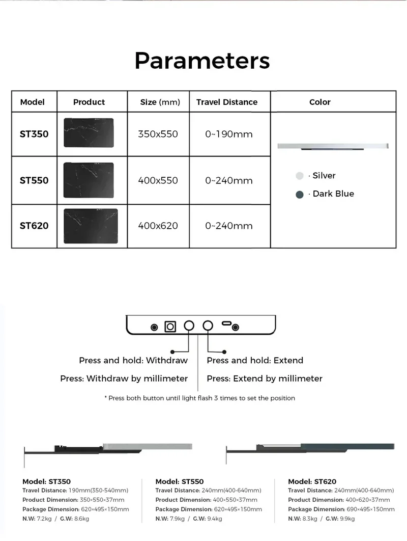 NEW Laser Projector Telescopic Motorized Platform for Ultra Short Throw UST Projector