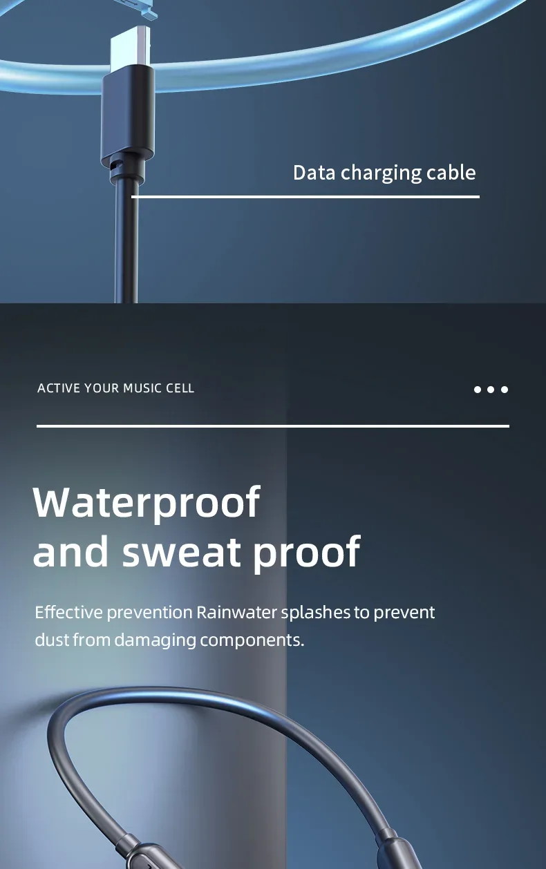 Ks15 Bluetooth Earphone Neck Mounted Wireless Headset With High Power Sound Conduction And Long Battery Life