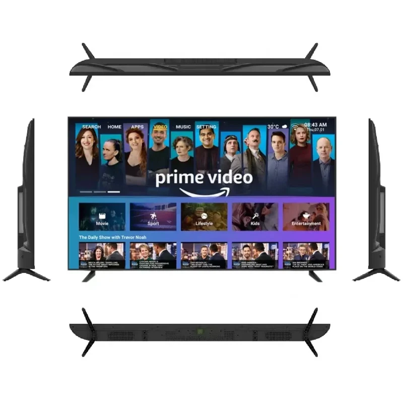 Fire Android Tv Oem Custom Logo Hd Video 4k Ultra Hd Plastic Led Tv 75 Inch Smart Tv