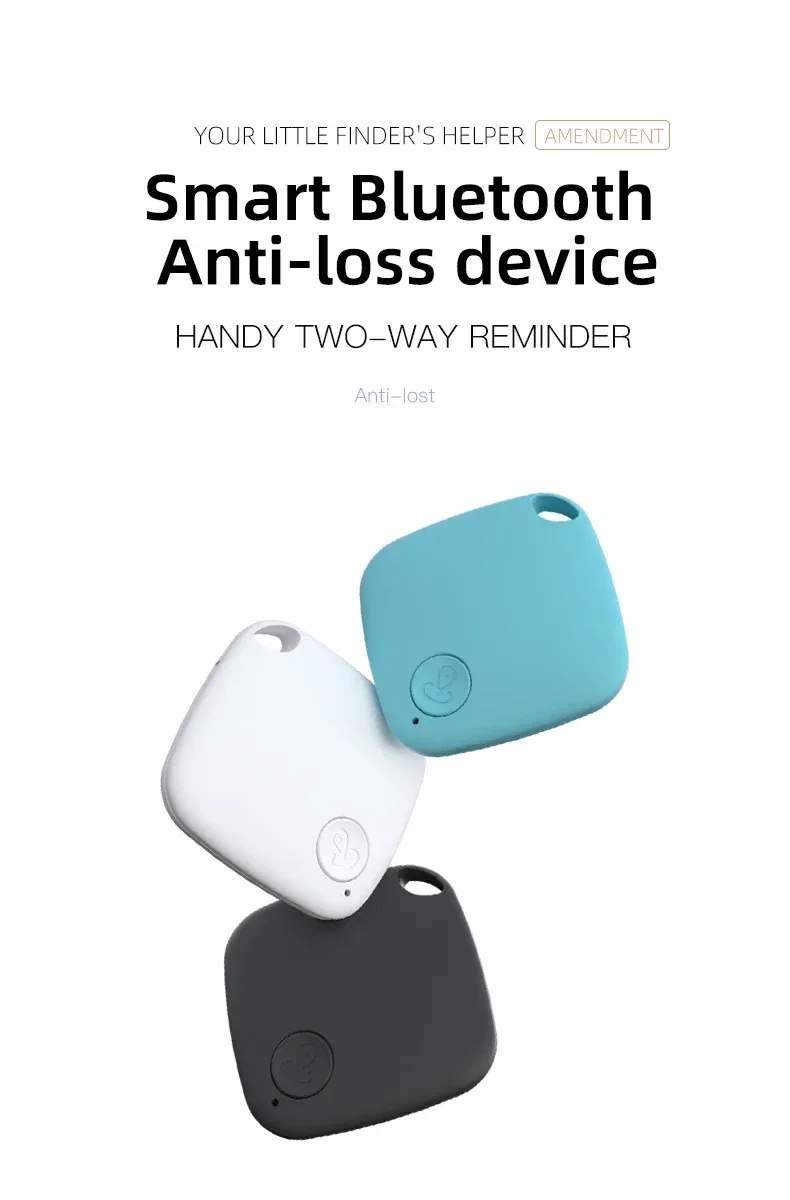 HOMEFISH Mini Bluetooth 5.0 Tracker AntiLost Device Round Pet Kids Bag Wallet Tracking Smart Finder Locator