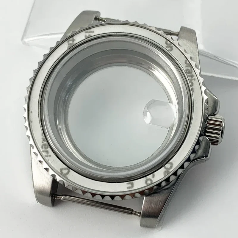 Goutent 40mm Sapphire Crystal Watch Case Blue Ceramic Bezel Fit NH34 NH35 NH36 ETA 2824 PT5000 ST2130 Movement