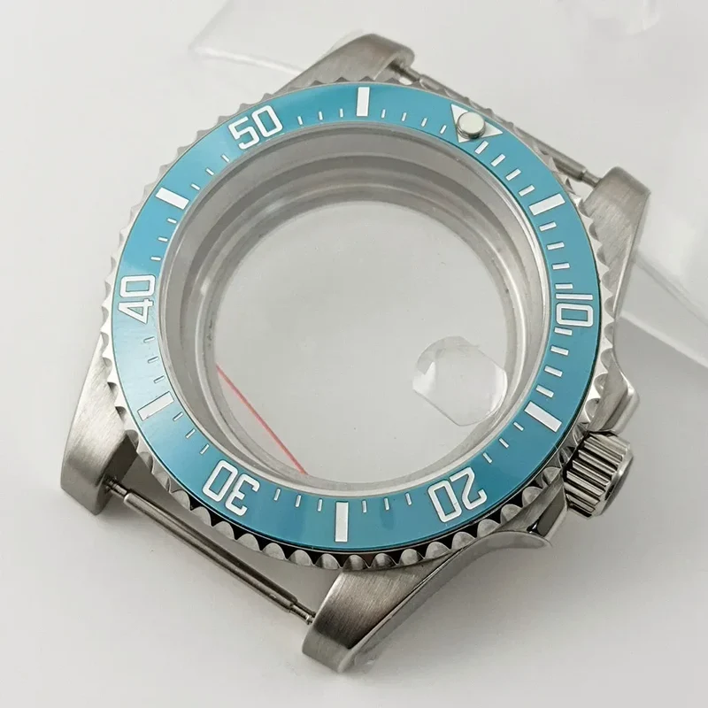 Goutent 40mm Sapphire Crystal Watch Case Blue Ceramic Bezel Fit NH34 NH35 NH36 ETA 2824 PT5000 ST2130 Movement