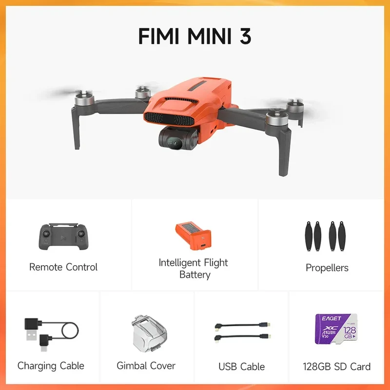 FIMI MINI 3 new Camera Drone 249g 4K 60fps AI Super Night Video 9KM flight distance 1/2-inch 48MP Sensor mini pro drone