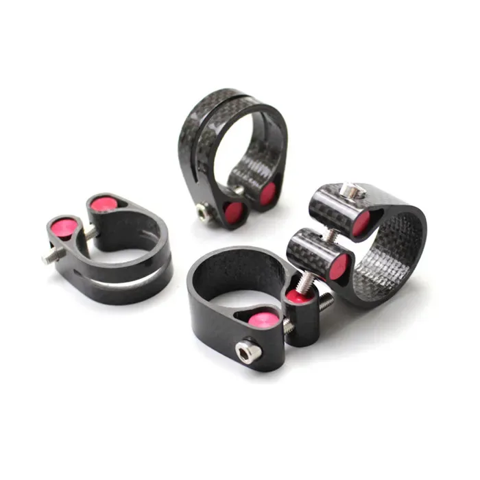 Bicycle carbon fiber seat post clamp 27.2mm 30.8mm 31.6mm locking seat tube clip carbon ultralight seatpost accessories